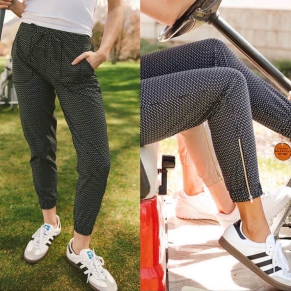 Albion Black and White Polka Dot Joggers